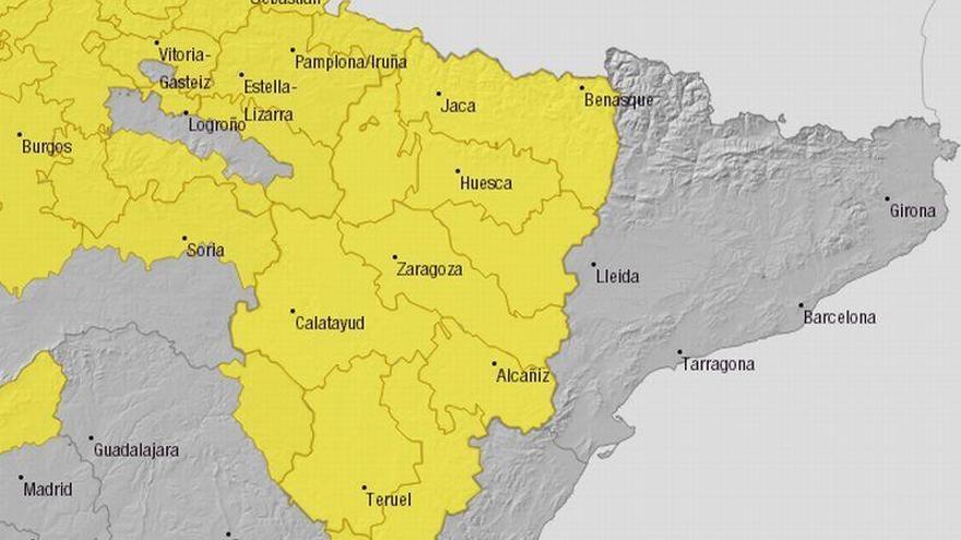 Alerta amarilla por viento en las tres provincias aragonesas