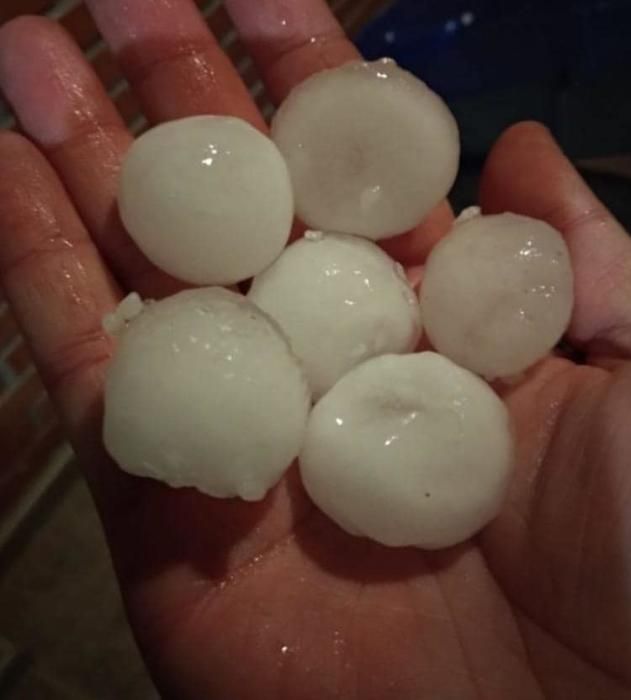 La DANA se despide con granizo en las pedanías de Lorca