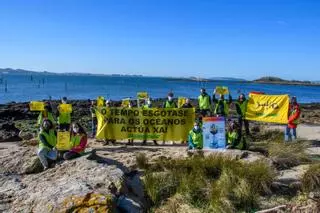 Greenpeace desembarca en Cortegada