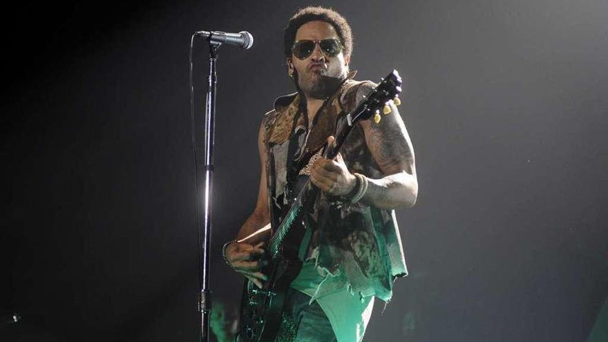 El cantante Lenny Kravitz, durante un concierto en A Coruña.