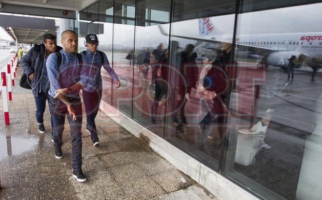 La lluvia recibió al Barça en Hondarribia