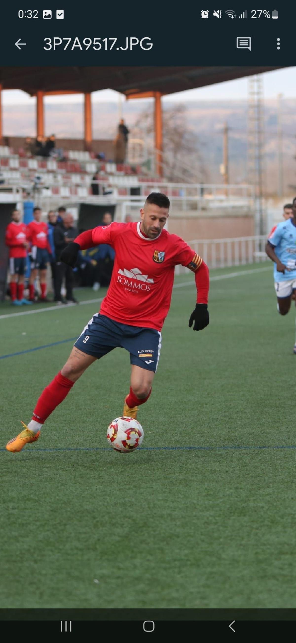 César San Agutín, durante un encuentro de la presente temporada