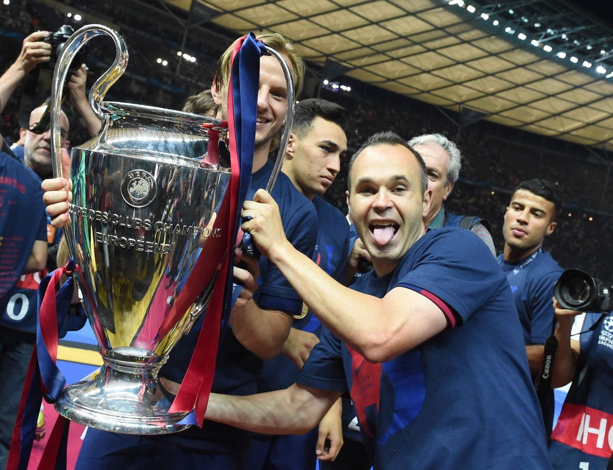 Con su amigo Iniesta en Berlín