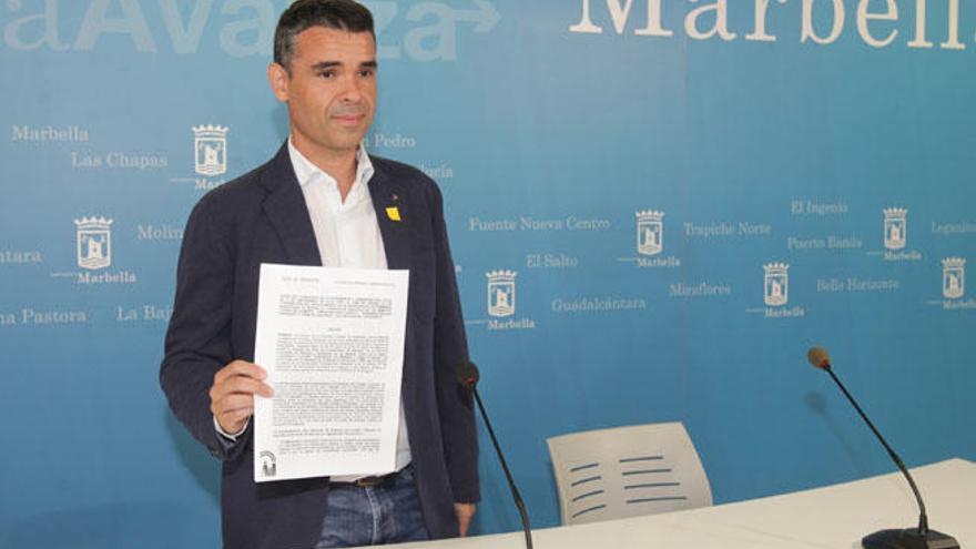El alcalde de Marbella, José Bernal, anunció el archivo del expediente de deslinde.