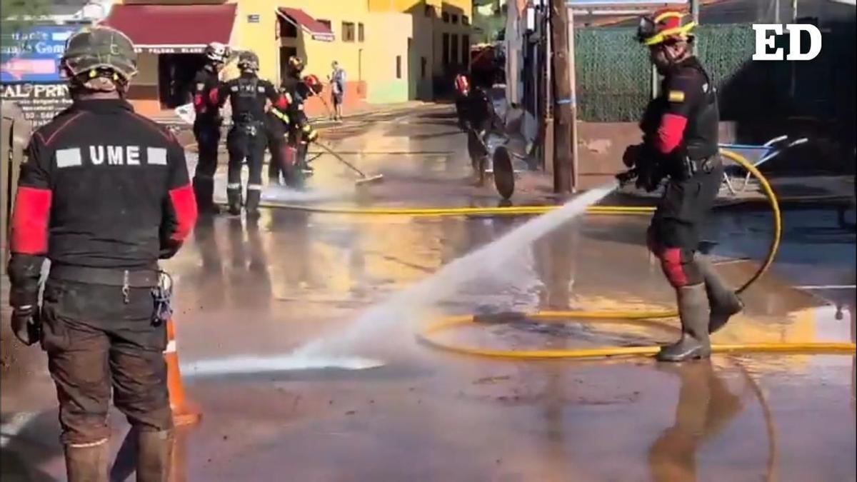 La UME ayuda a recuperar la normalidad en La Gomera