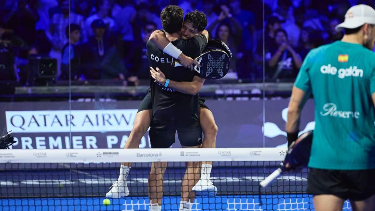 Tapia y Coello celebran efusivamente el triunfo