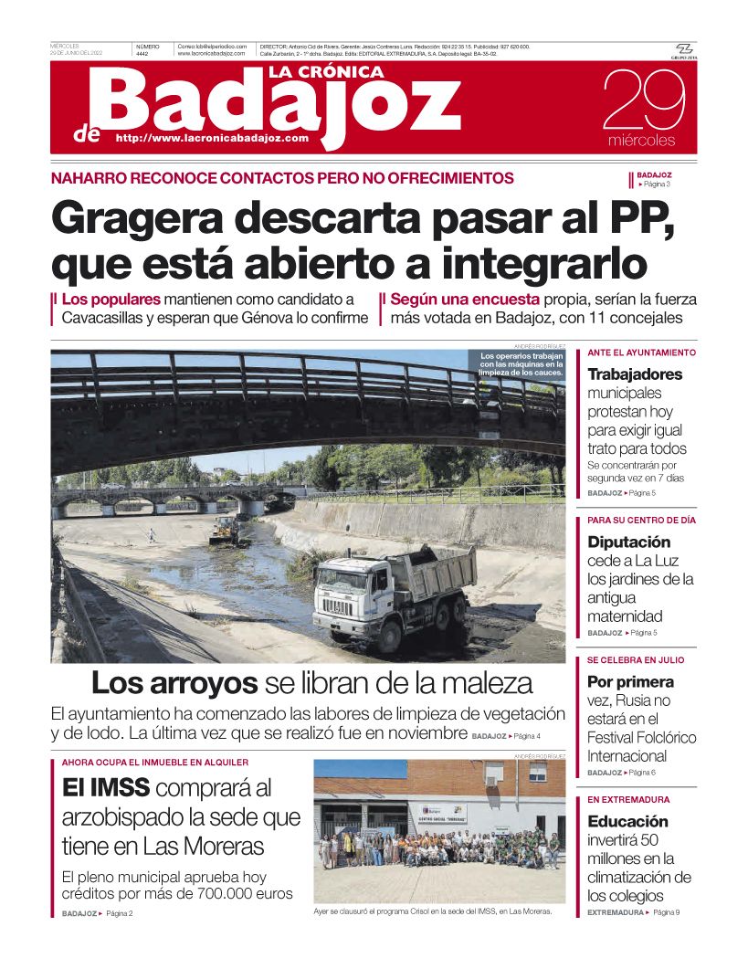 Consulta la portada correspondiente al día 29 de junio del 2022