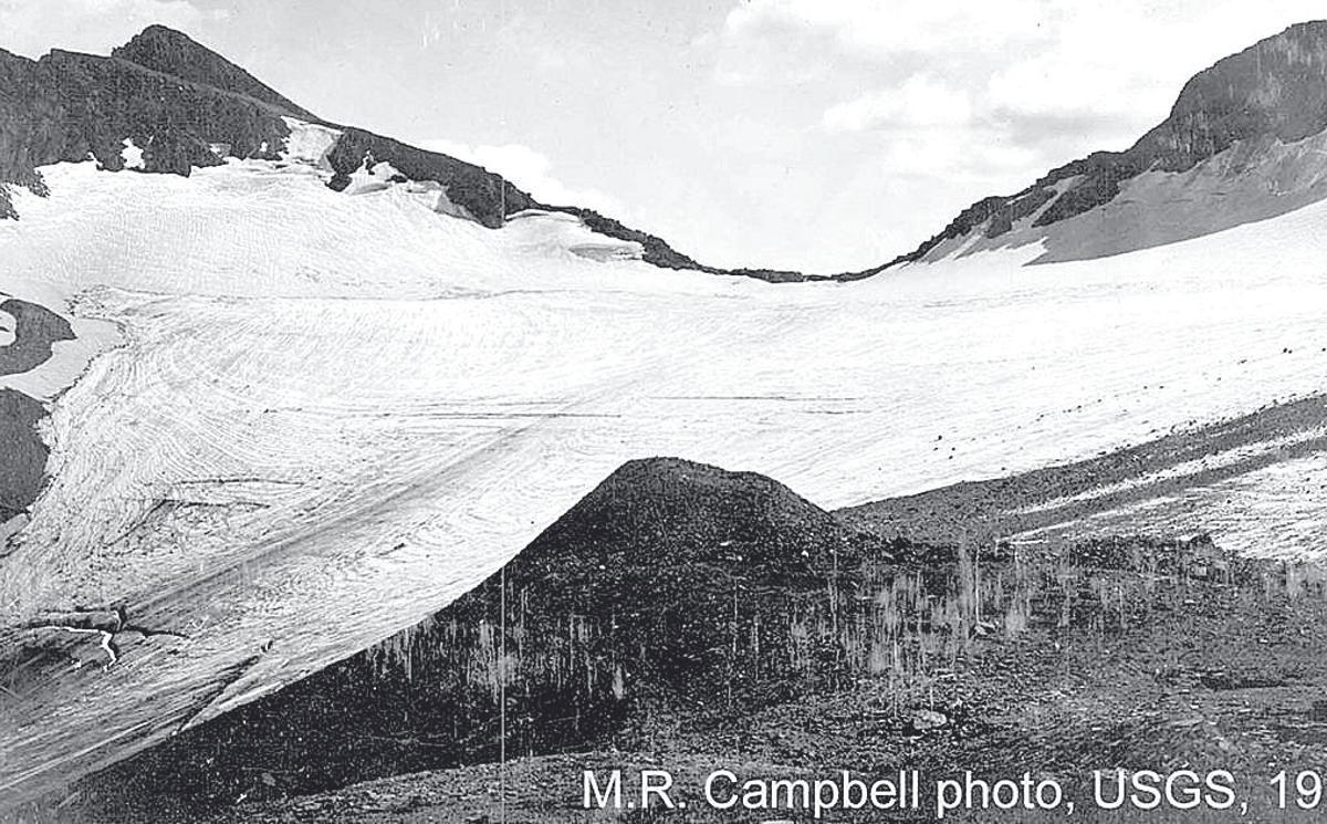 El glaciar Chaner, en EEUU, en el año 1911.