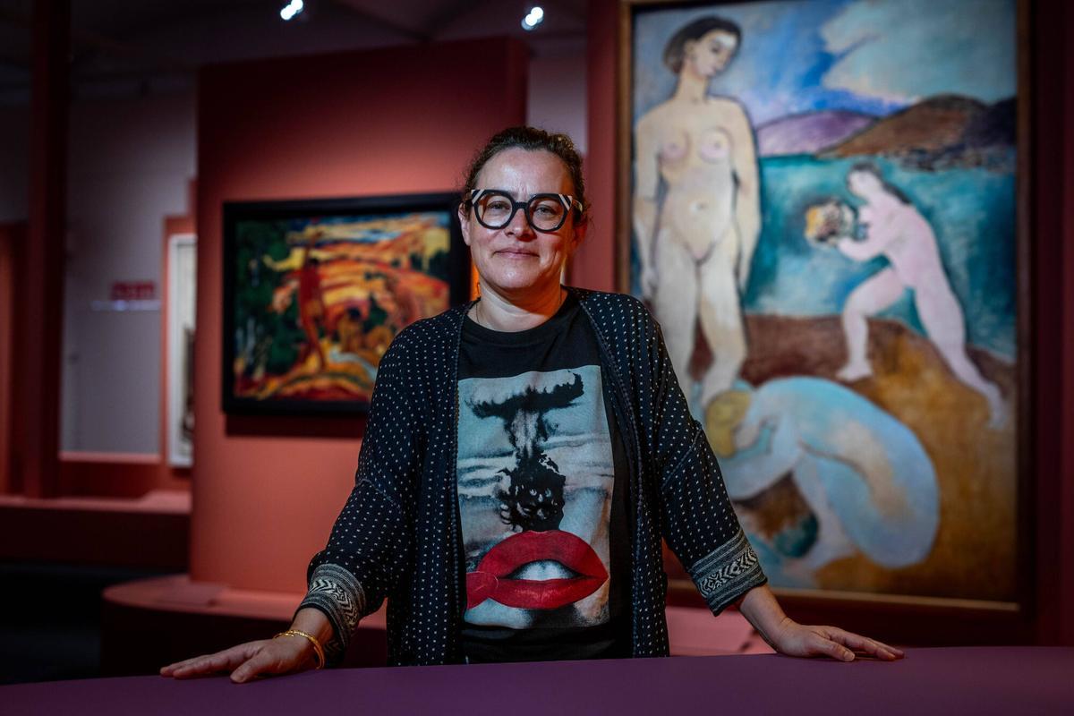 Barcelona 26/03/2026 Cultura. Presentación de la exposición 'Chez Matisse'.El llegat d'una nova pintura' en CaixaForum.- En la imagen, Aurelie Bertier,comisaria de la exposición. AUTOR: JORDI OTIX