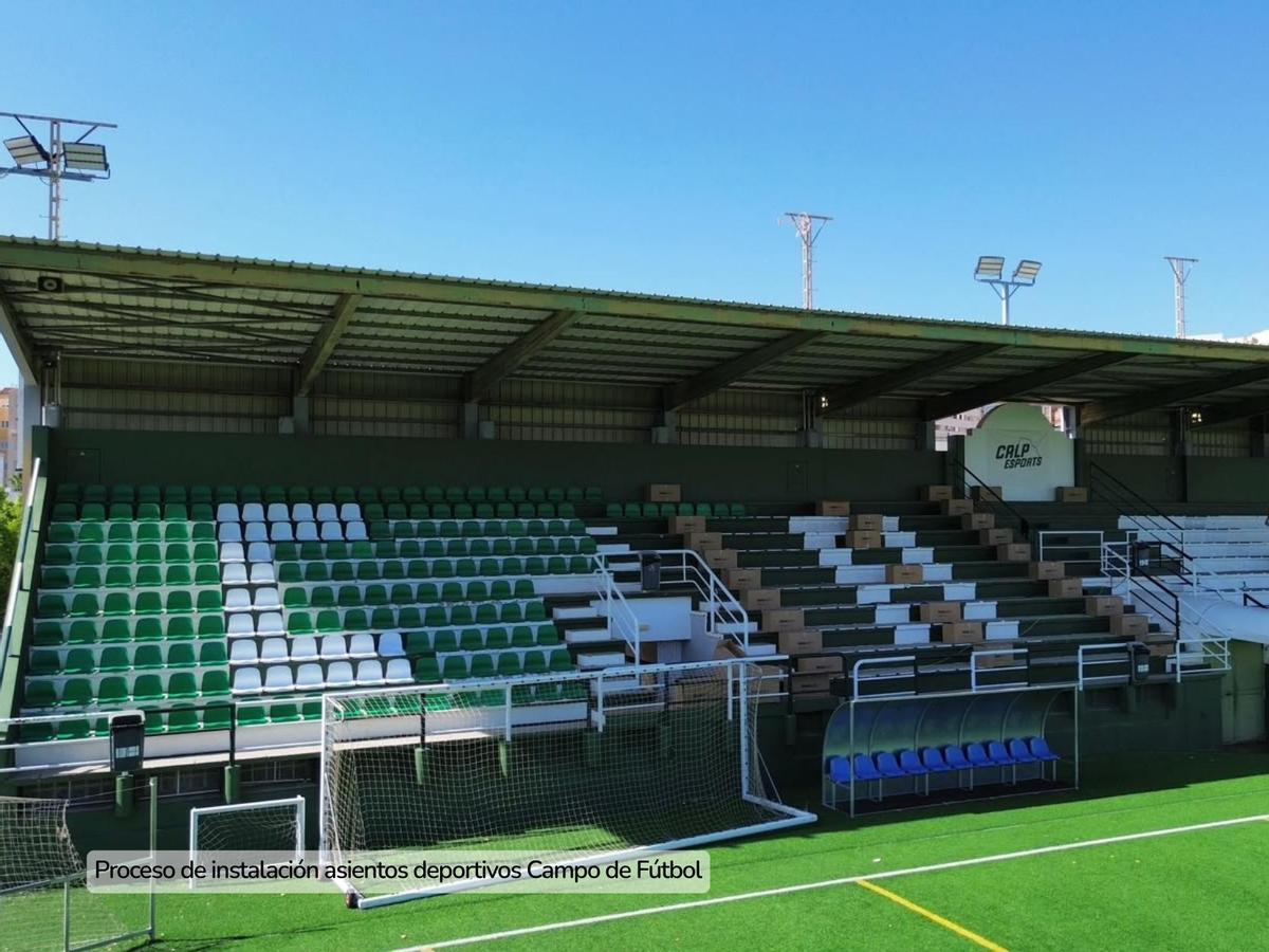 Se han sustituido los asientos del campo de fútbol