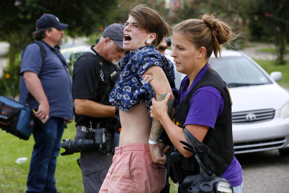 Protestas contra la violencia policial en Luisiana