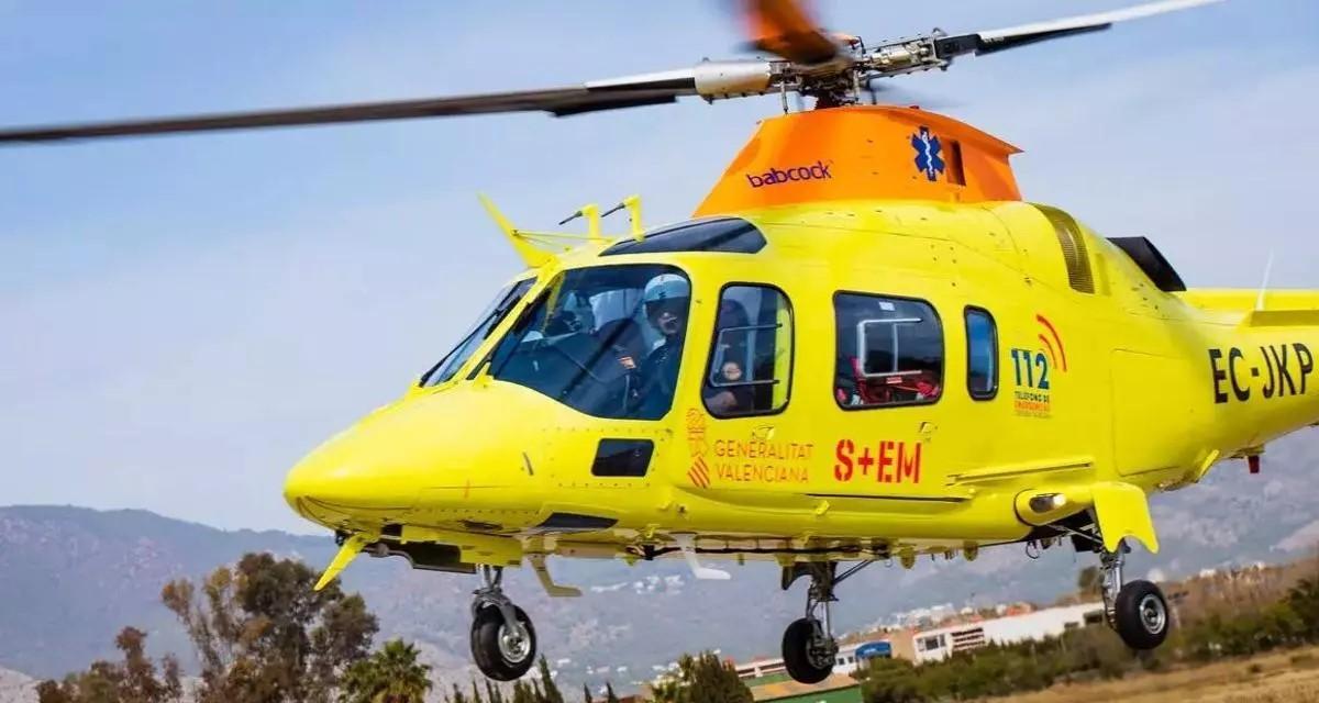 El helicóptero medicalizado de la conselleria de Sanidad