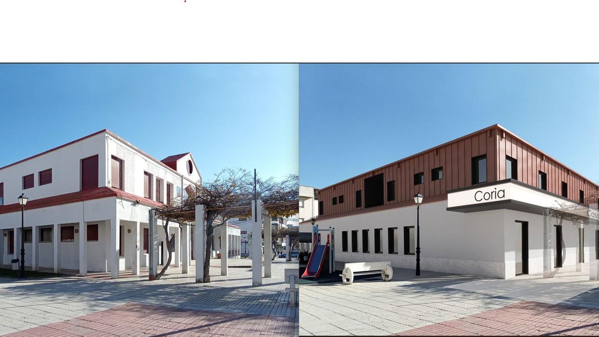 Imagen de los edificios actual y el nuevo que refleja el proyecto.