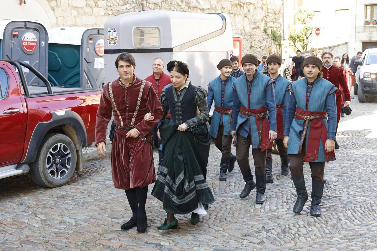 Les imatges d'un nova jornada del rodatge d''Enredados' a Girona