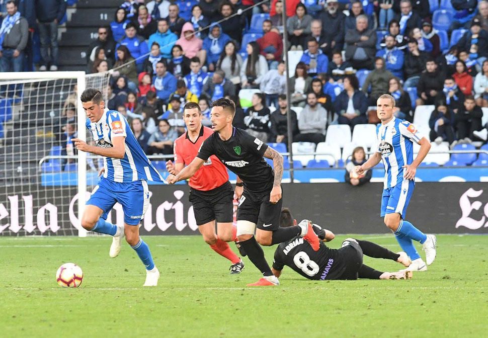 El Málaga CF consigue un trabajado punto en su visita a Riazor que pudo acabar en victoria pero también en derrota