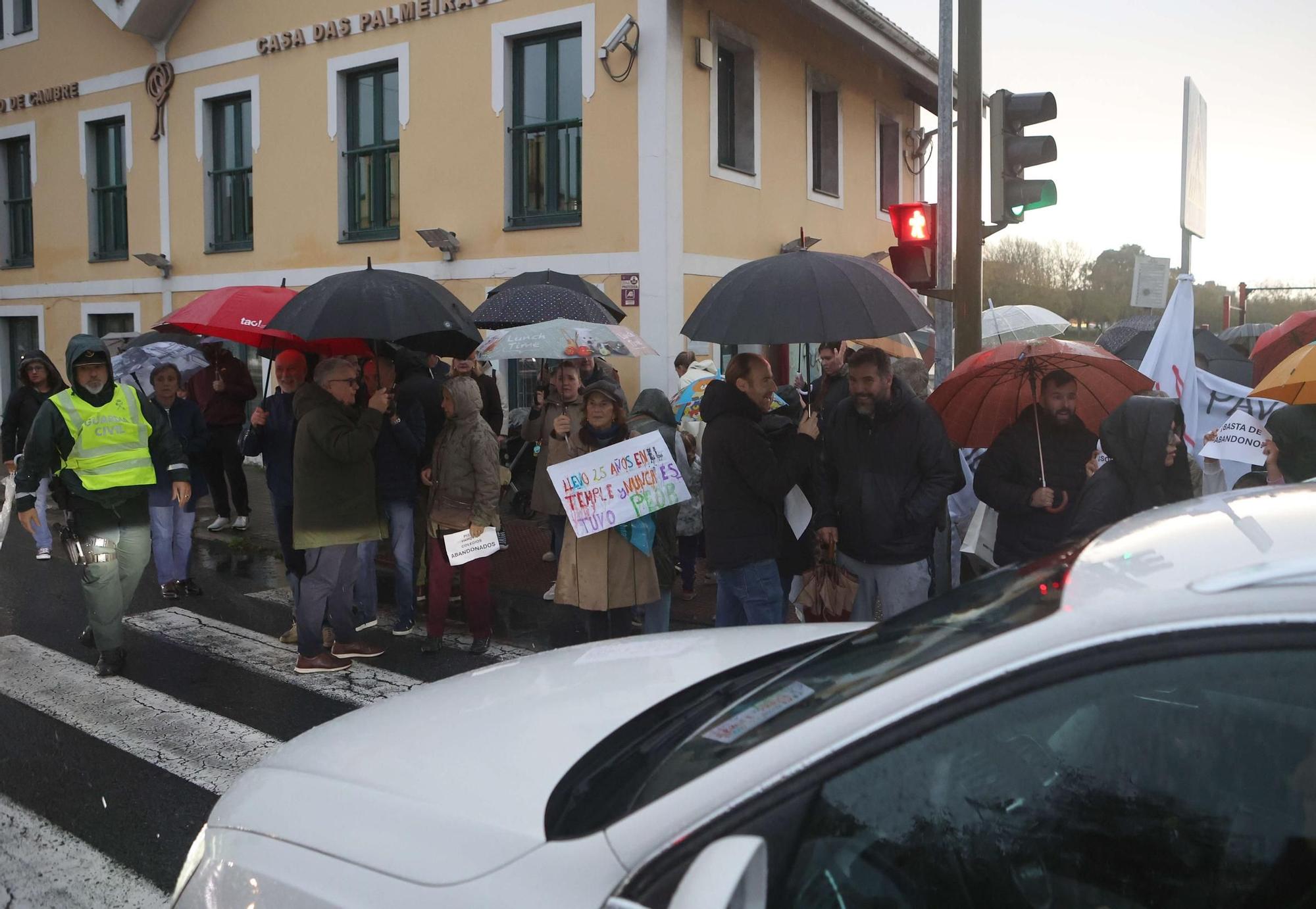 Protesta en O Temple pidiendo más pistas y parques