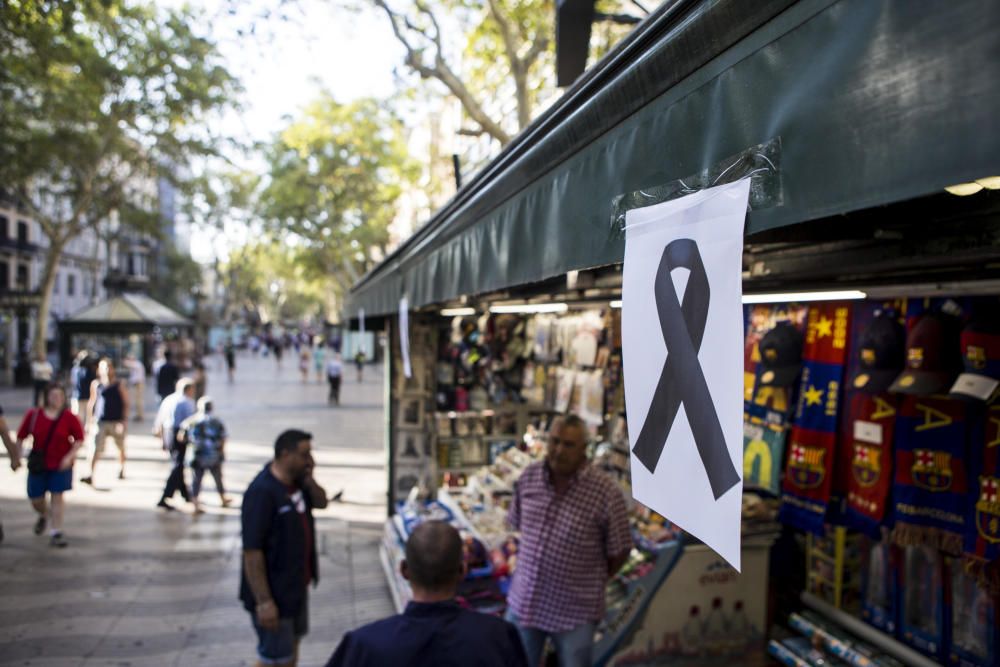 Homenaje a los muertos en el atentado de Barcelona