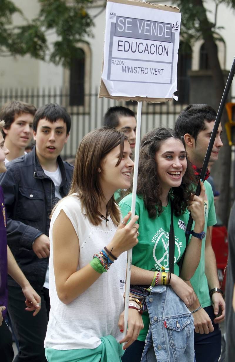 Fotogalería: Huelga educativa en Zaragoza