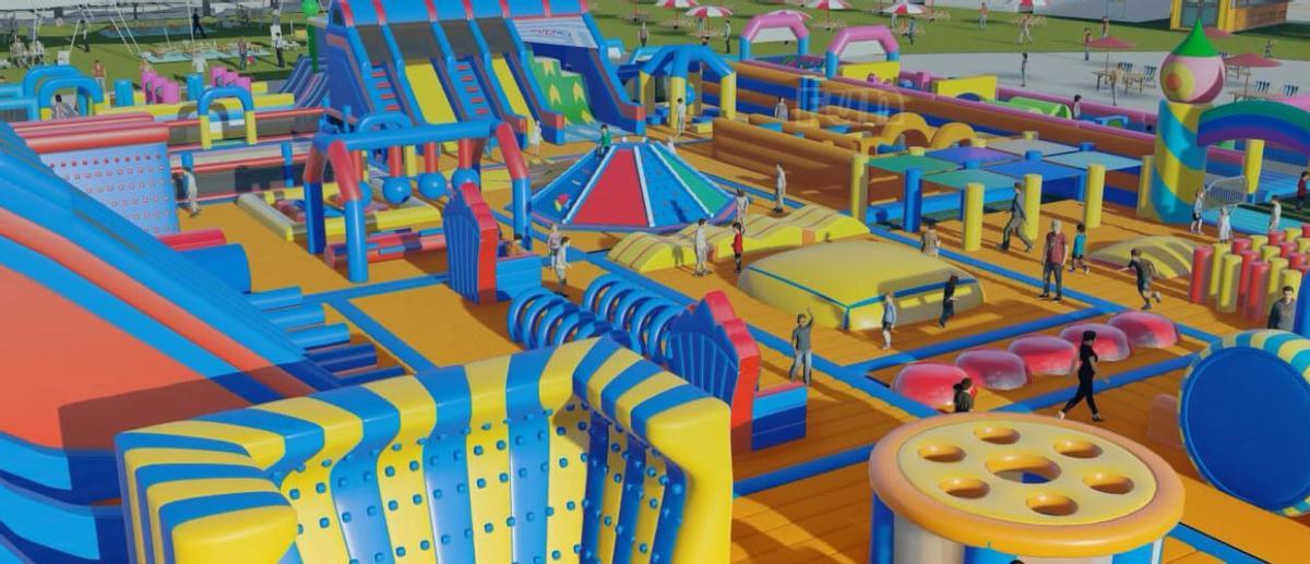 Fun Street Park Málaga, el parque hinchable más grande del mundo
