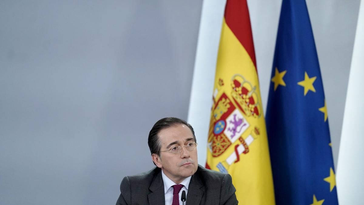 Madrid. 01.04.2025. José Manuel Albares en la rueda de prensa tras el Consejo de Ministros
