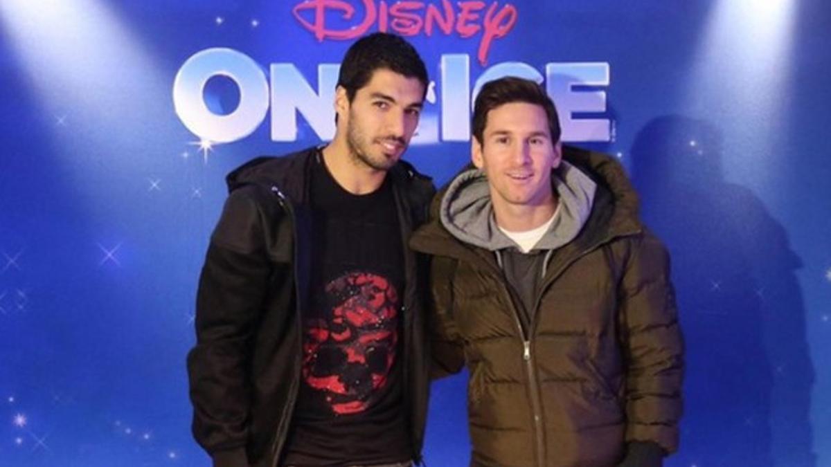 Messi y Suárez fueron al Palau Sant Jordi con sus familias