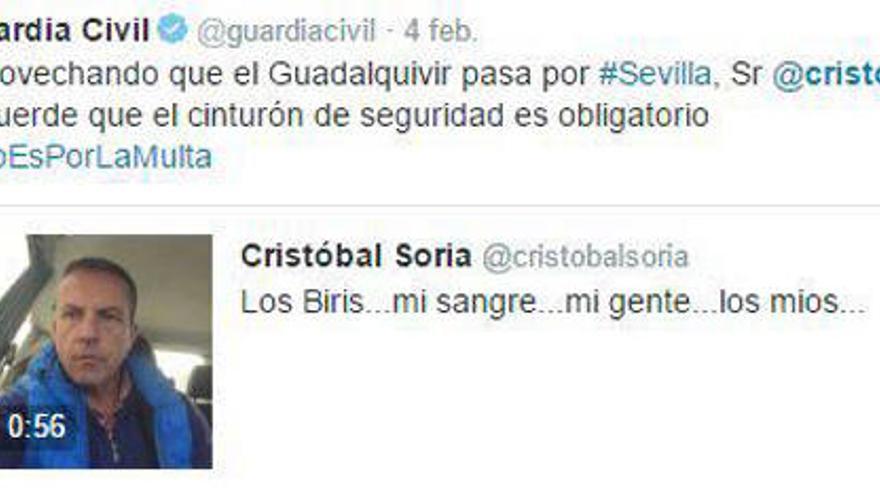 El tuit de la Guardia Civil a Soria