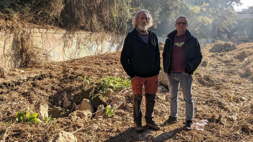 Lloseta: Máquinas retro provocan graves destrozos en el torrente de Almadrà