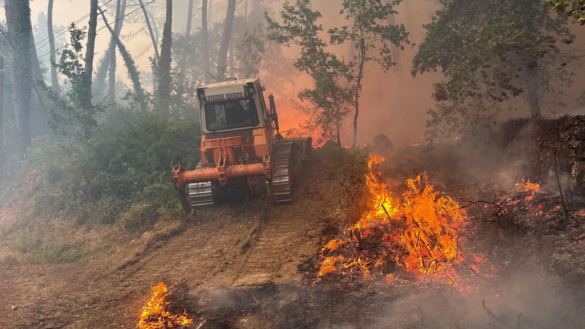 Cinco focos, una carretera y el caos: A Cañiza arde en pleno julio