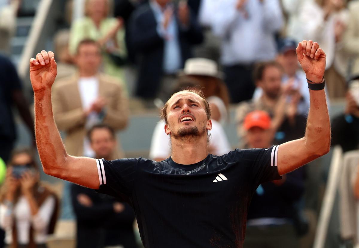 Final de Roland Garros: Flavio Cobolli - Alexander Zverev, en imágenes.
