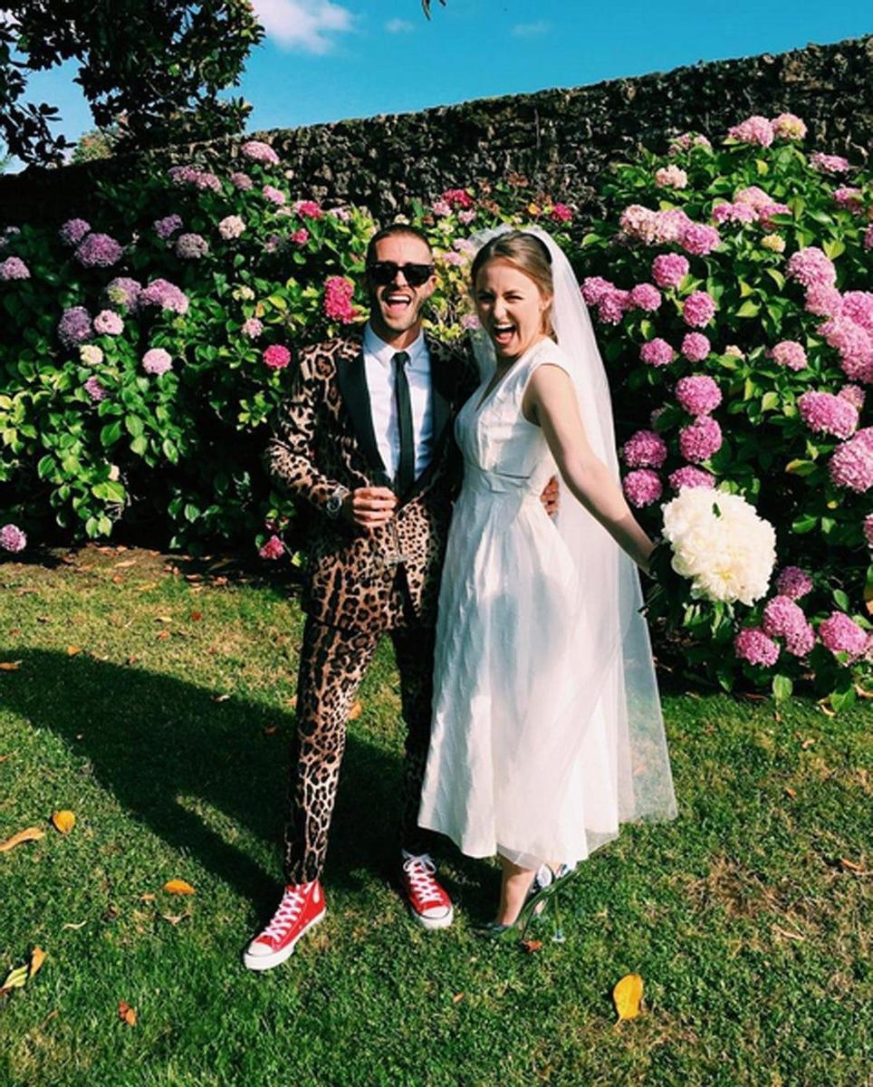 Pelayo Díaz en la boda de su amiga
