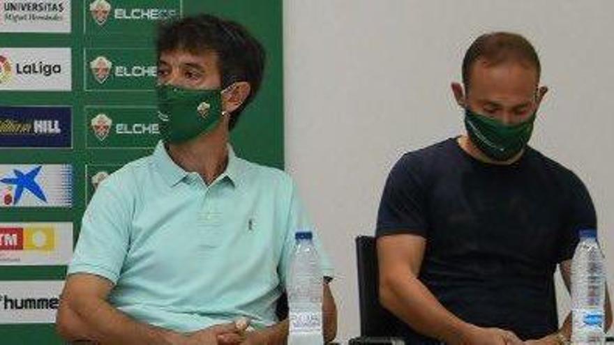 Nino junto a Pacheta, en la rueda de Prensa de este miércoles