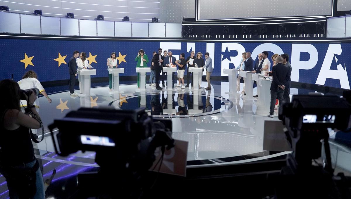 Las imágenes del debate de RTVE de los candidatos a las elecciones europeas