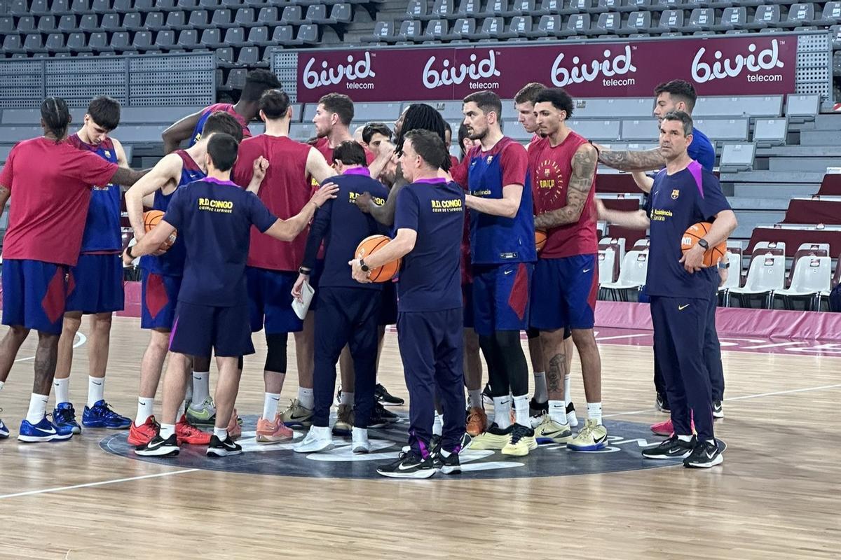 El Barça ya se entrenó este sábado en Barris Nord para preparar el partido de este domingo ante el Hiopos Lleida