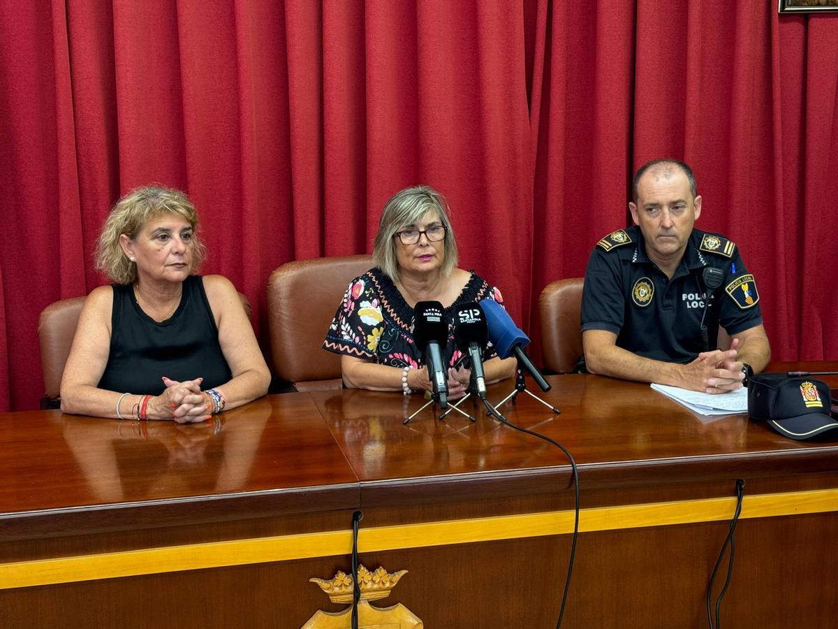 Presentación del dispositivo de seguridad de las fiestas de Santa Pola, esta mañana