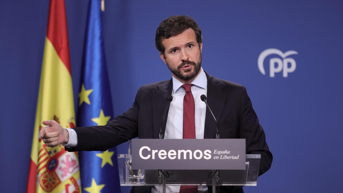 El líder del PP, Pablo Casado.