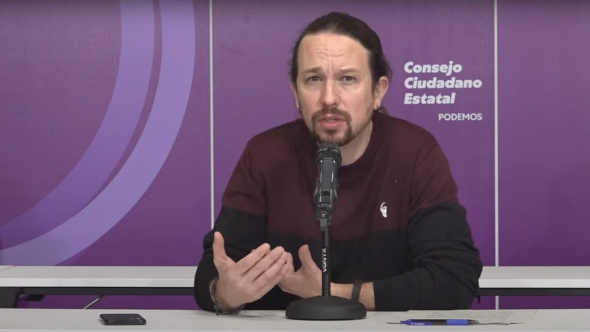 El candidato de Unidas Podemos a las elecciones del 4-M, Pablo Iglesias.