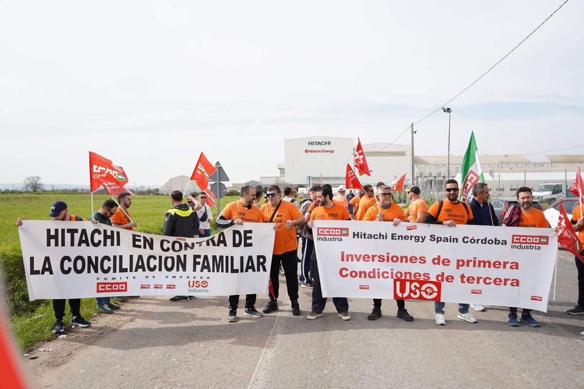 Manifestación huelga Hitachi