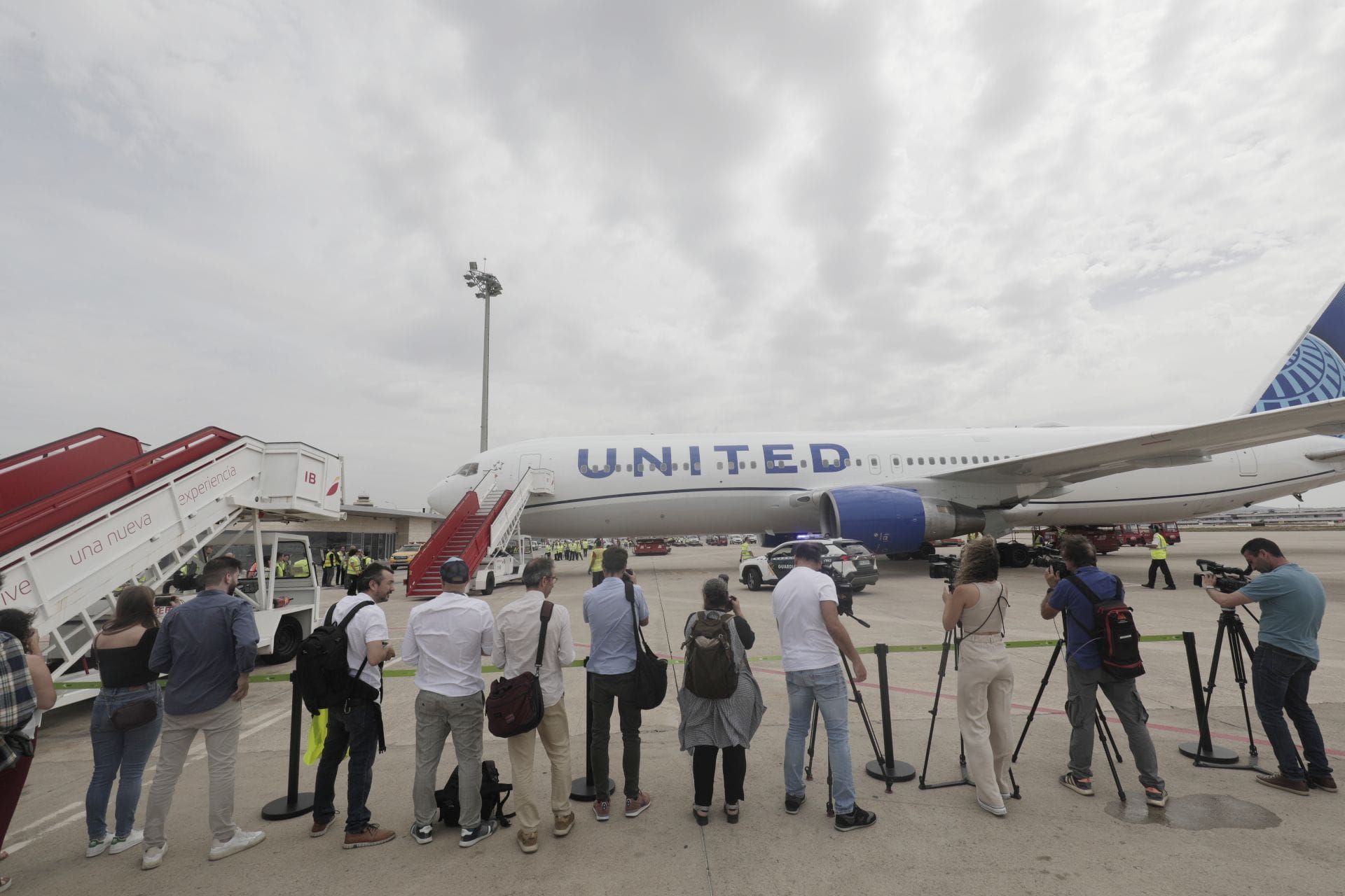 Llega a Mallorca el primer vuelo Nueva York-Palma sin baño de mangueras