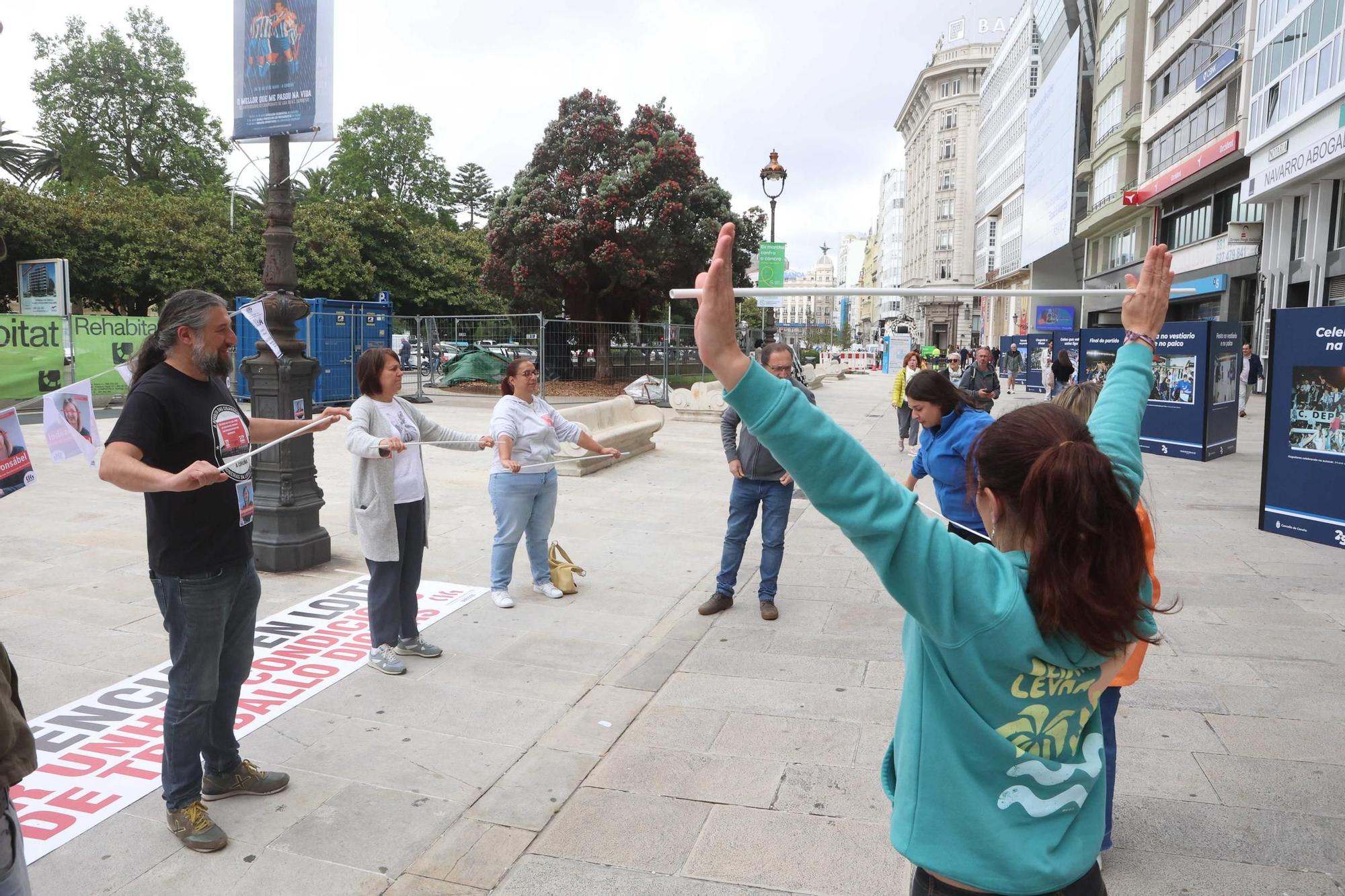 Gimnasia terapéutica y reivindicativa: la protesta de trabajadoras de residencias privadas