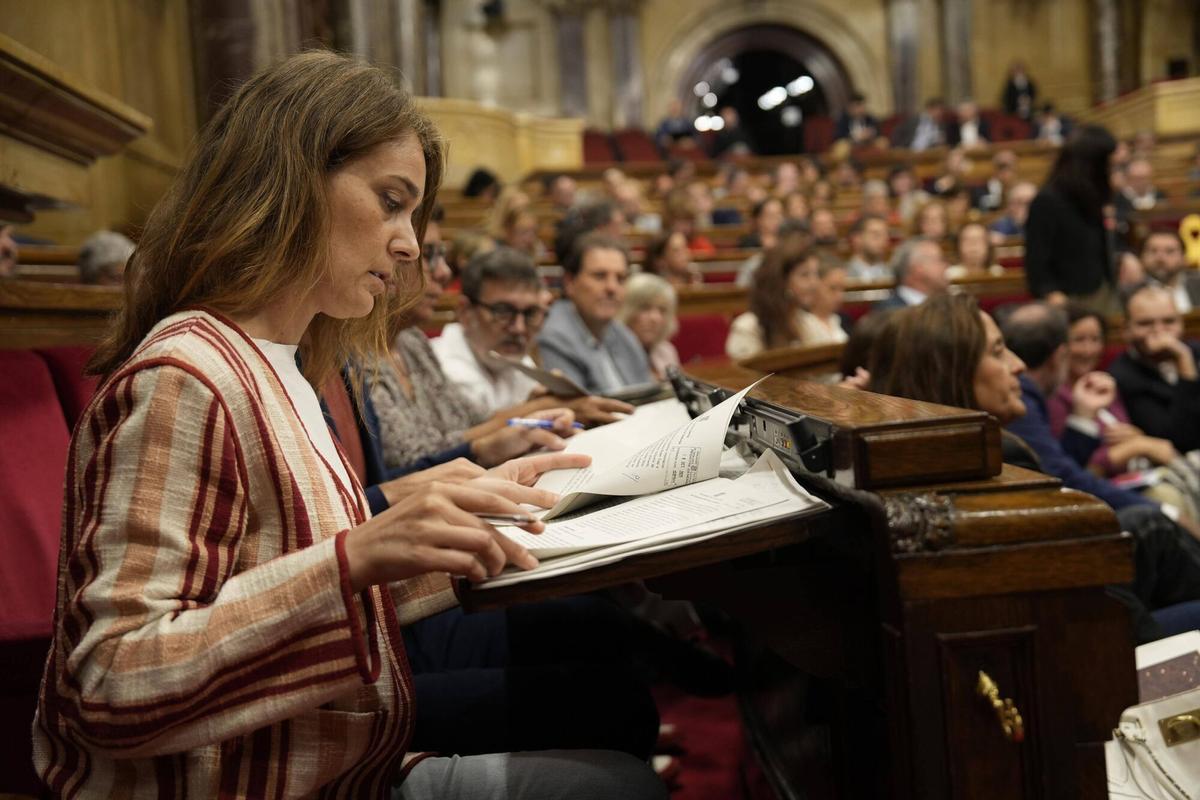 Barcelona 09/10/2025 Debate de política general en el Parlament de Catalunya En la foto, Jessica Albiach Fotografia de Ferran Nadeu