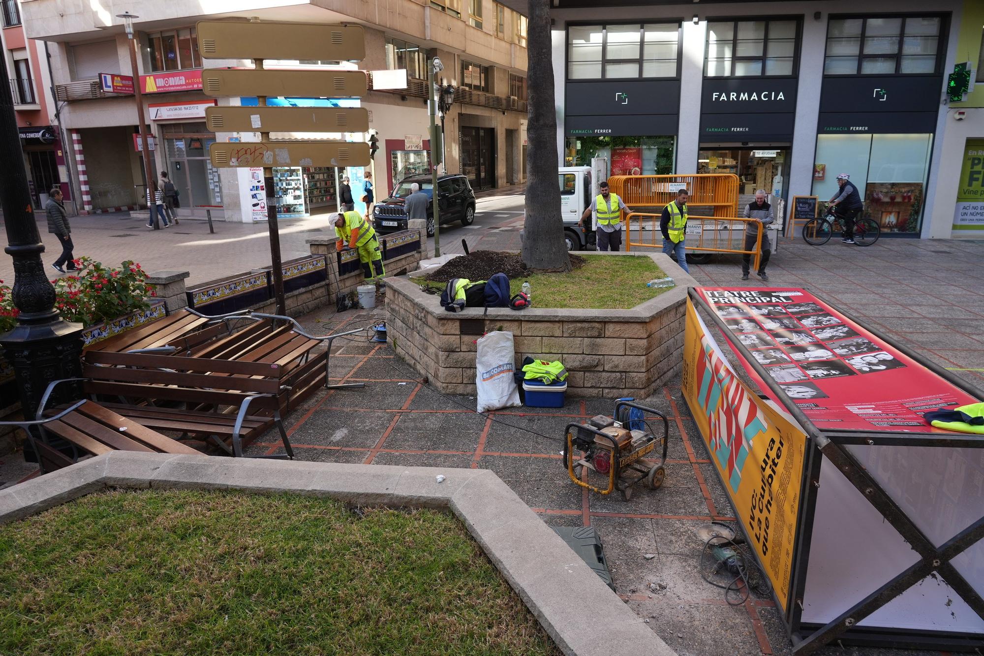 Arranca la transformación de la plaza de la Paz de Castelló en un espacio diáfano más peatonal y accesible