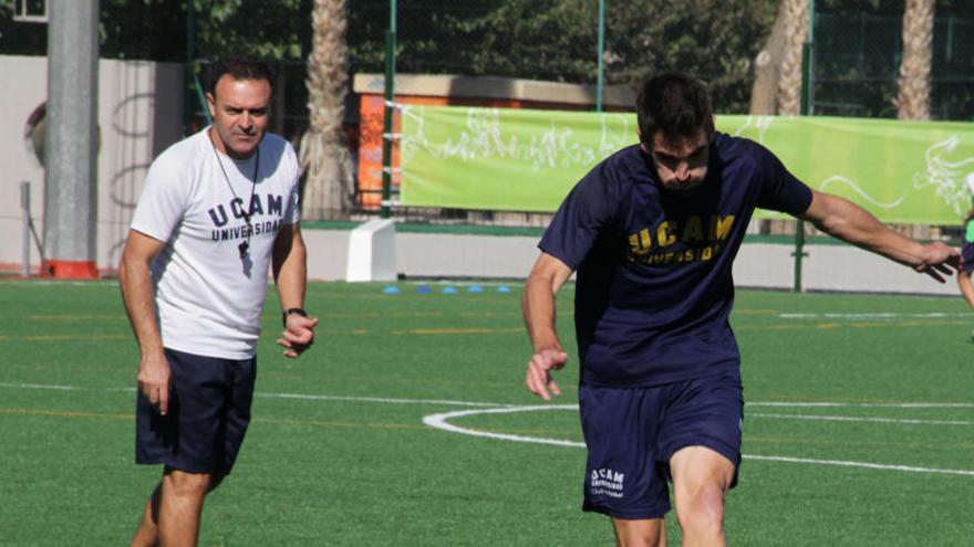 Salmerón y Carlos Rodríguez en un entrenamiento.