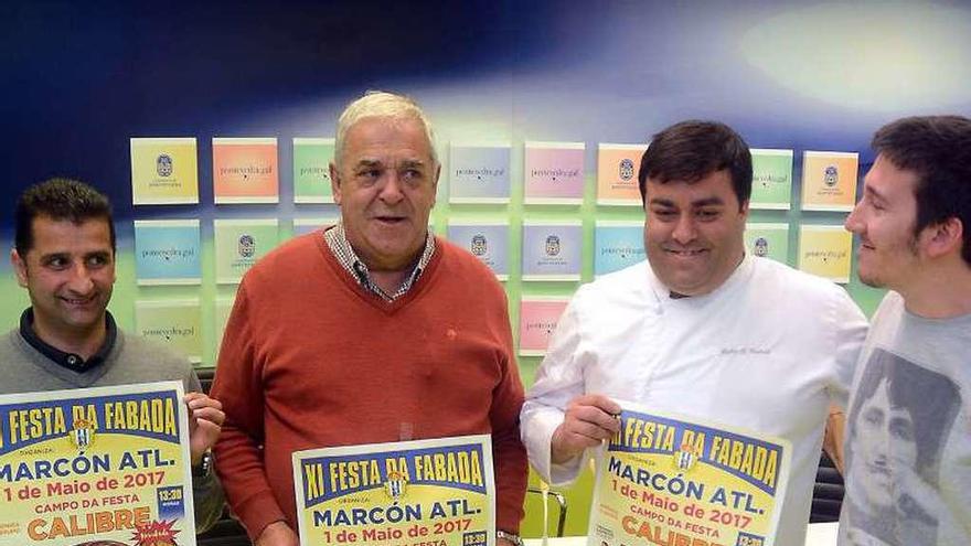 Directivos del Marcón, Rubén García y Alberto Oubiña. // R. Vázquez