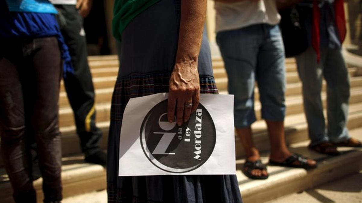 Foto de archivo de una de las protestas organizadas contra la 'ley mordaza'