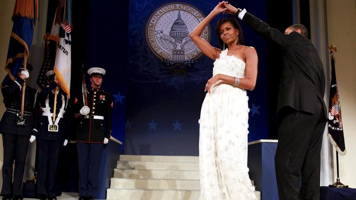 El baile inaugural de los Obama, celebrado en el Centro de Convenciones de Washington con motivo de su investidura, el 20 de enero del 2009.