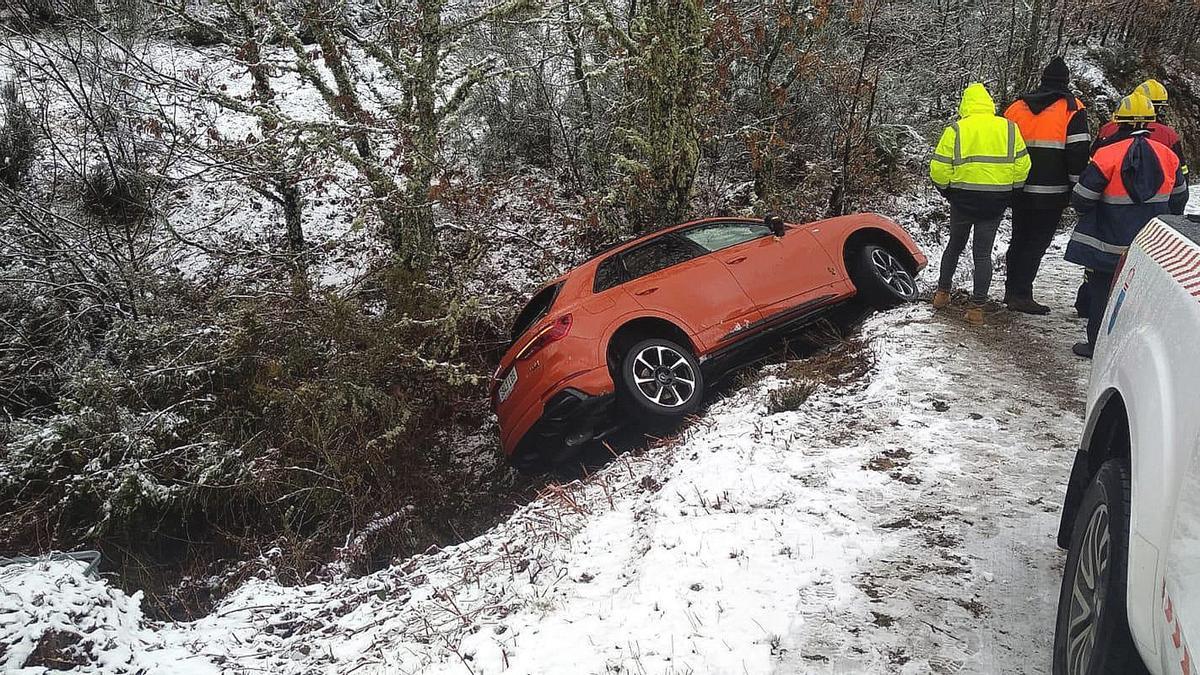 Accidente a causa de la nieve.