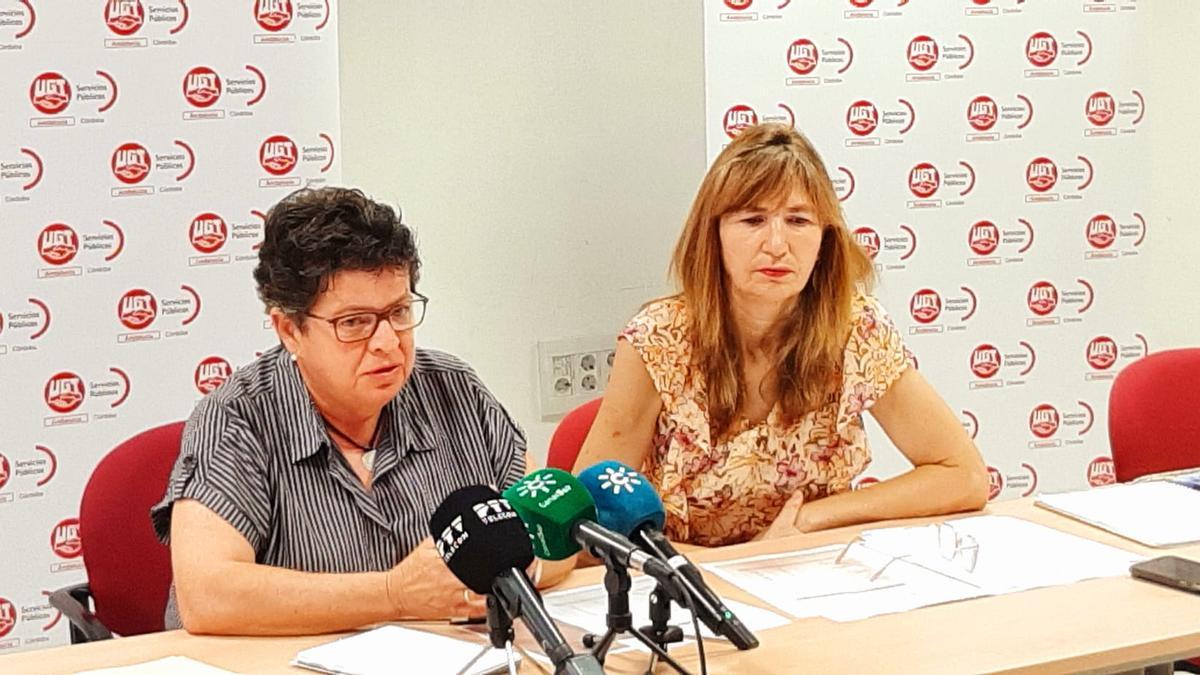 Eugenia Urbano y María Carmen Heredia, del sector de Sanidad de UGT Córdoba.