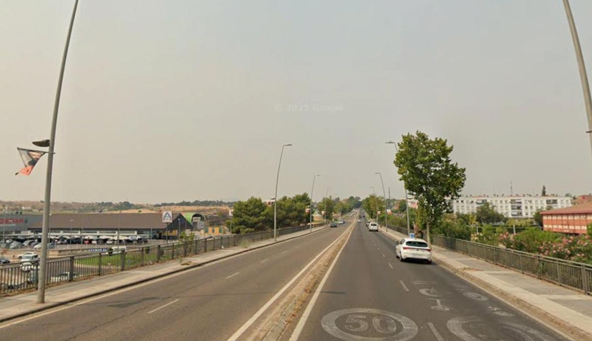 Avenida Reina Sofía de Mérida, a la altura del supermercado Aldi.