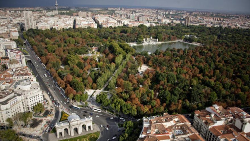 Vista aérea de la ciudad de Madrid.