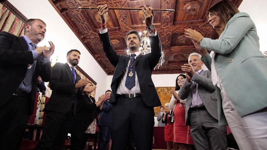 Luis Yeray Gutiérrez, en su toma de posesión como alcalde de La Laguna.